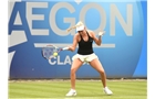 BIRMINGHAM, ENGLAND - JUNE 09:  Donna Vekic of Croatia returns a shot from Belinda Bencic of Switzerland on day one of the AEGON Classic Tennis Tournament at Edgbaston Priory Club on June 9, 2014 in Birmingham, England.  (Photo by Tom Dulat/Getty Images)